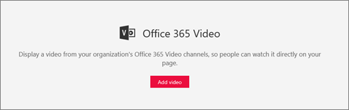 وب پارت Office 365 Video در شیرپوینت آنلاین