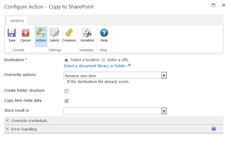 آموزش کامپوننت Copy to SharePoint در نینتکس