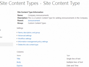 شیرپوینت 2013 - ایجاد Content Type 