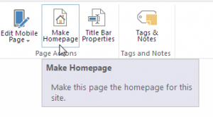 شیرپوینت 2013 تنظیم صفحه بعنوان Home Page